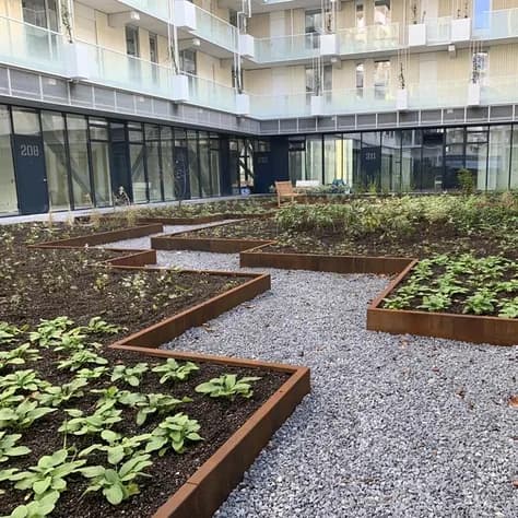 Mur de soutènement 600 angle Acier corten