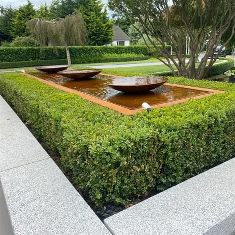 Tables d'eau avec écualles Acier corten