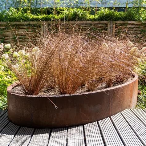 ELLIPSE avec fond Acier corten