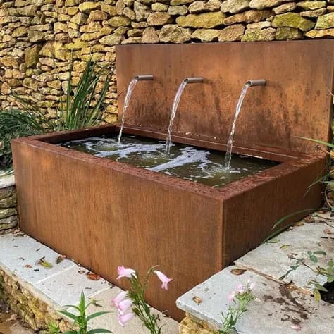 parois de bassin fixe Acier corten