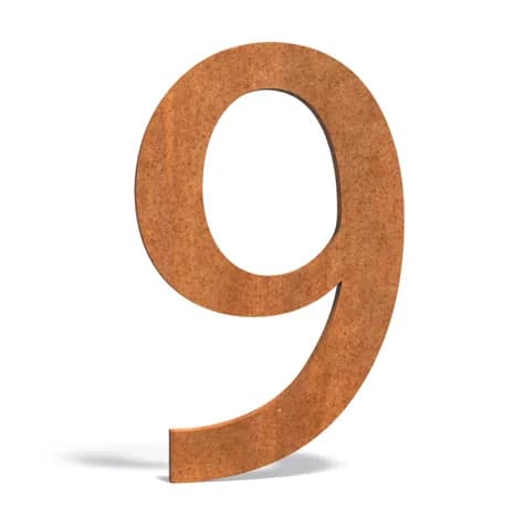 Les numéros de maison  Acier corten