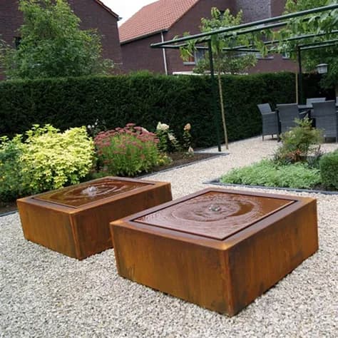 Tables d'eau standard Acier corten
