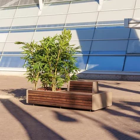 STORR avec double banc Acier corten