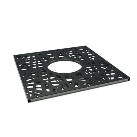 Grilles d'arbres carré 1800 Acier enduit