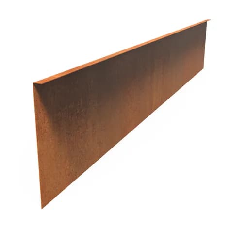 Bordure de jardin bord supperieur plié  Acier corten