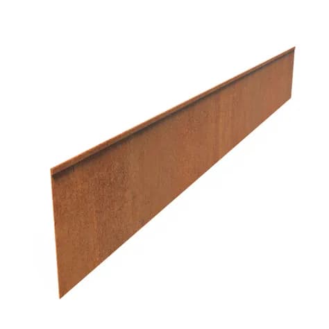 Bordure de jardin bord supperieur aplati  Acier corten