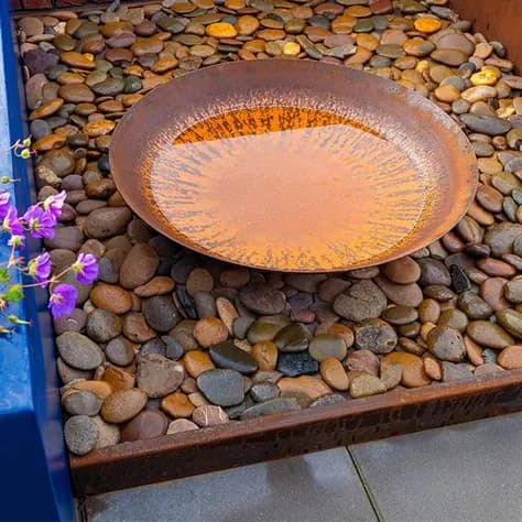 Bordure de jardin bord supperieur plié  Acier corten
