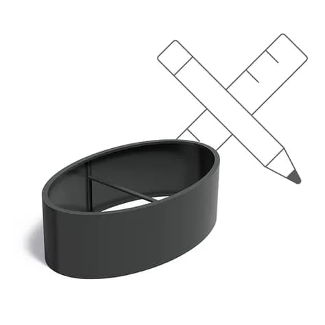 ELLIPSE Sans fond Aluminium