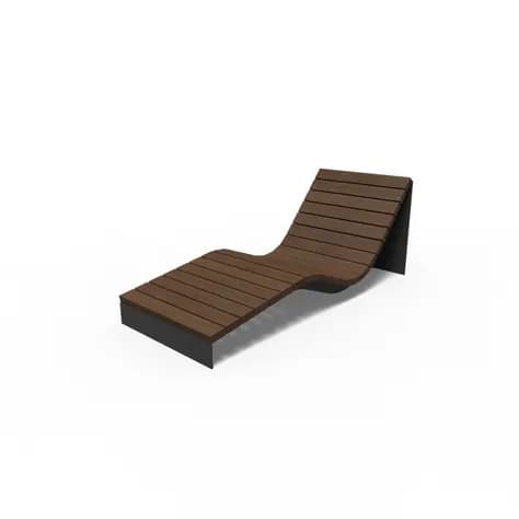 BORG chaise longue Acier enduit