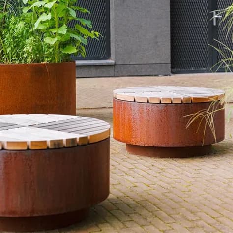 AROS ronde Acier corten