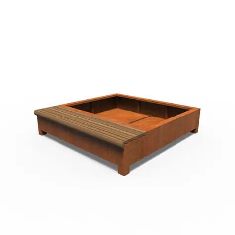 AROS avec canapé simple Acier corten