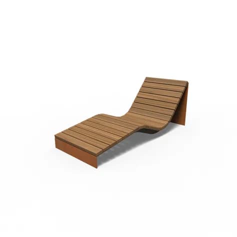 BORG chaise longue Acier corten