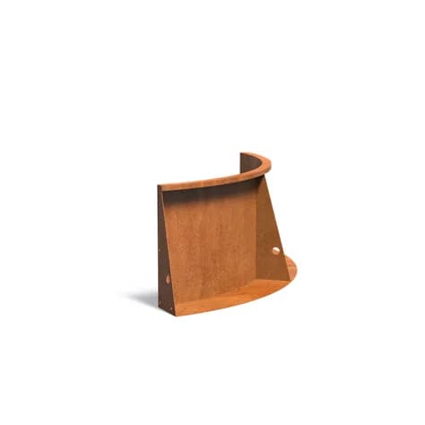 Mur de soutènement 600 courbe Acier corten