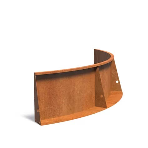 Mur de soutènement 600 courbe Acier corten