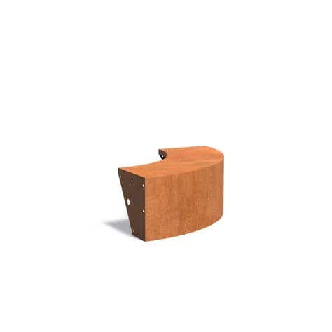Mur de soutènement 400 avec bord supérieur large courbe Acier corten