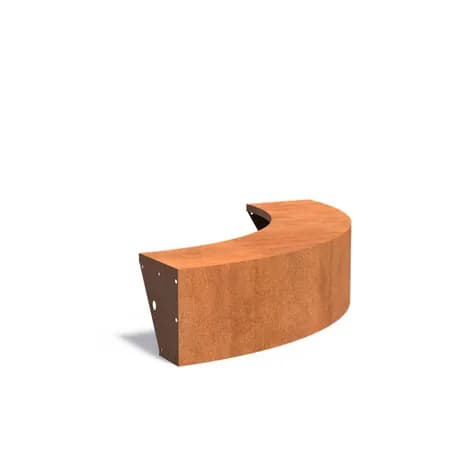 Mur de soutènement 400 avec bord supérieur large courbe Acier corten