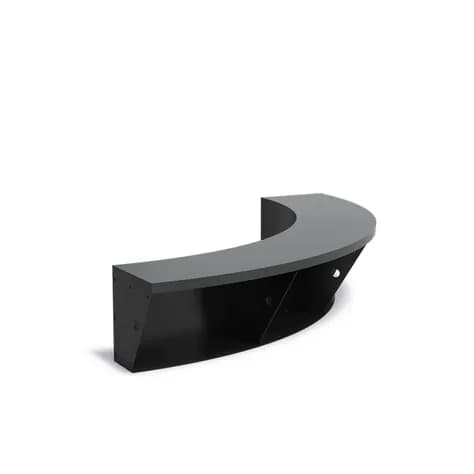 Mur de soutènement 400 avec bord supérieur large courbe Aluminium