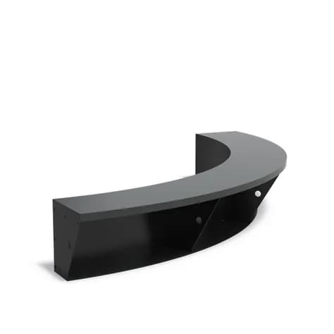 Mur de soutènement 400 avec bord supérieur large courbe Aluminium