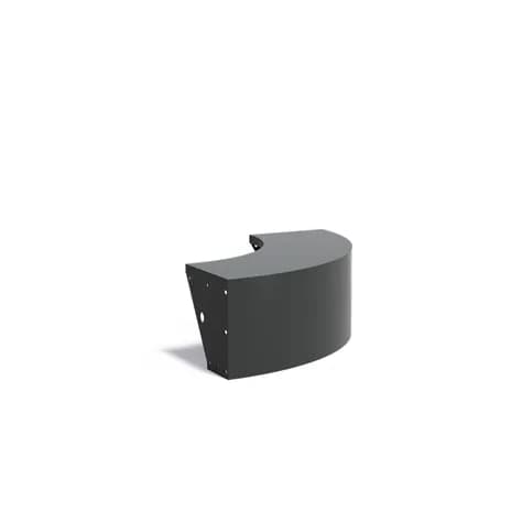 Mur de soutènement 400 avec bord supérieur large courbe Aluminium