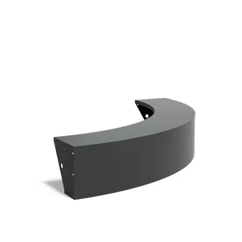 Mur de soutènement 400 avec bord supérieur large courbe Aluminium