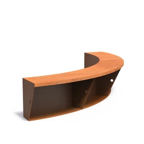Mur de soutènement 500 avec bord supérieur large courbe Acier corten