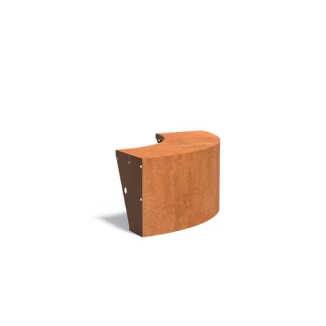 Mur de soutènement 500 avec bord supérieur large courbe Acier corten