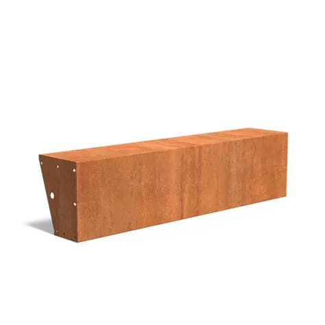 Murs de soutènement 500 avec large bord supérieur droit Acier corten