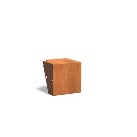 Mur de soutènement 500 avec bord supérieur large angle Acier corten
