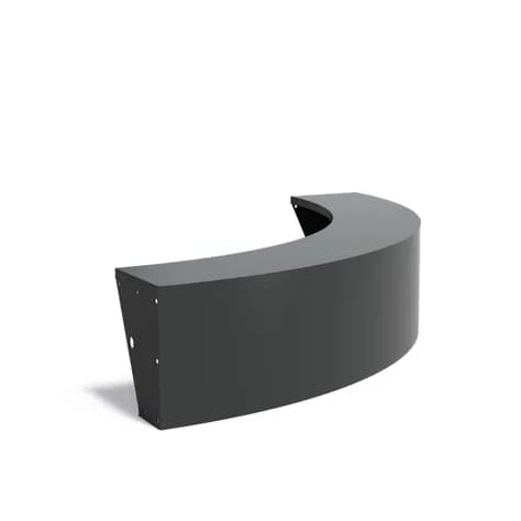 Mur de soutènement 500 avec bord supérieur large courbe Aluminium