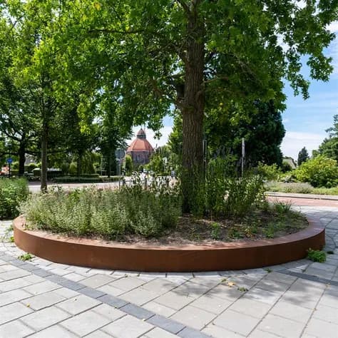 Mur de soutènement 400 avec bord supérieur large angle Acier corten