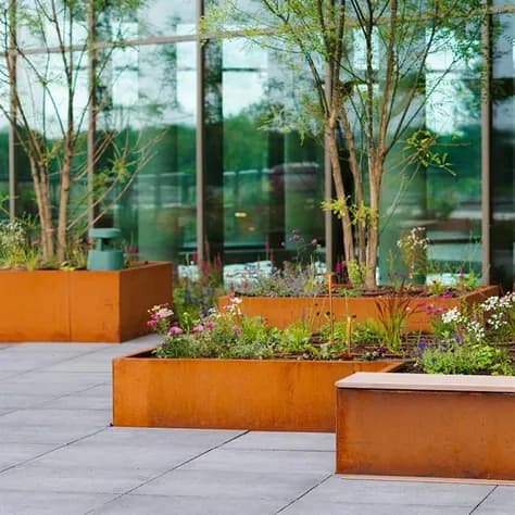 Mur de soutènement 500 angle Acier corten