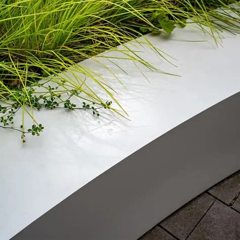 Mur de soutènement 500 avec bord supérieur large courbe Aluminium