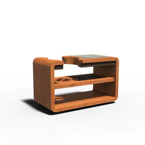 STATION KAMADO Acier corten