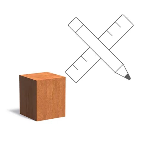 Socle Acier corten