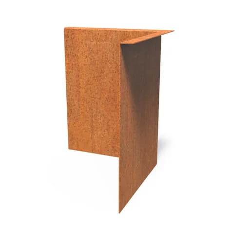 Bordure de jardin angle supperieur plié Acier corten