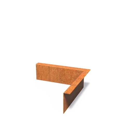 Bordure de jardin angle supperieur plié Acier corten