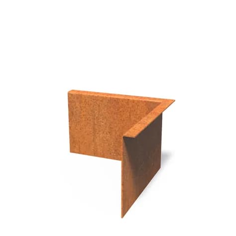 Bordure de jardin angle supperieur plié Acier corten
