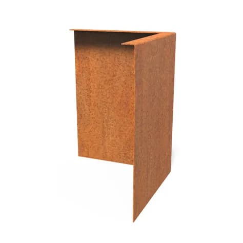 Bordure de jardin angle supperieur plié Acier corten