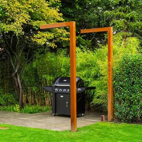 Pergola L-forme Acier corten