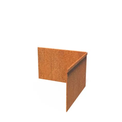 Bordure de jardin angle supperieur aplati  Acier corten