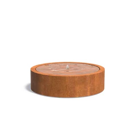 Tables d'eau ronde Acier corten