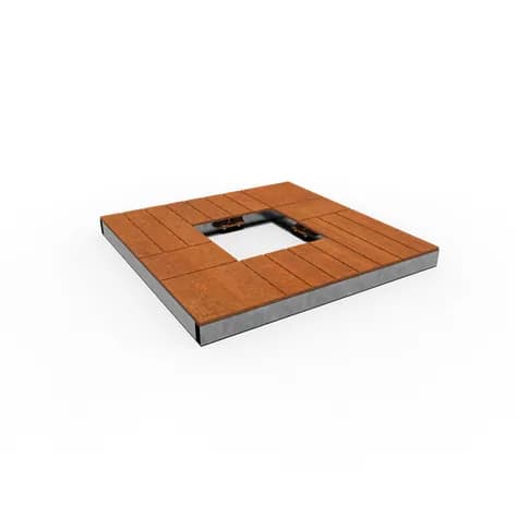 Grille d'arbre Grille Acier corten