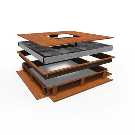 Grille d'arbre Grille Acier corten
