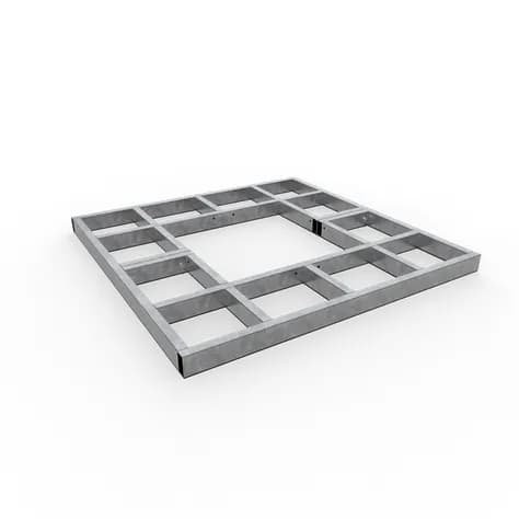 Cadre de grille d'arbre 15 kN Acier galvanisé