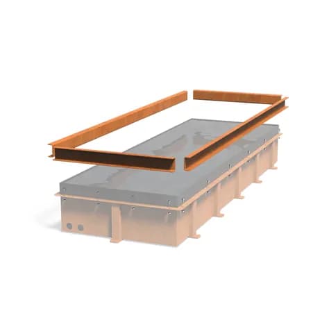 Profilé en U pour bassin réfléchissant Acier corten