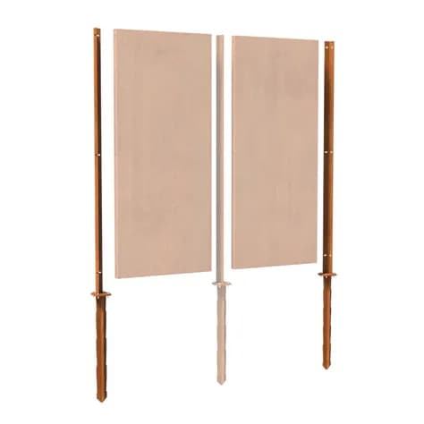Poteau d'angle Acier corten