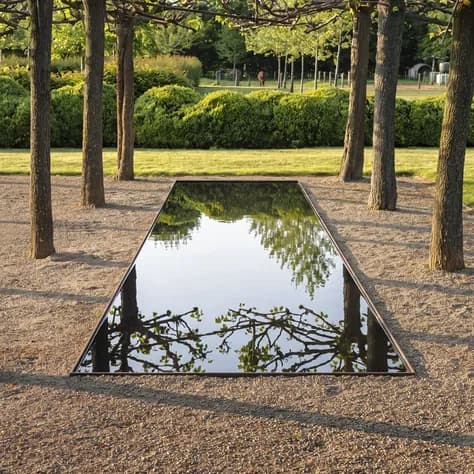 Bassin miroir Acier corten