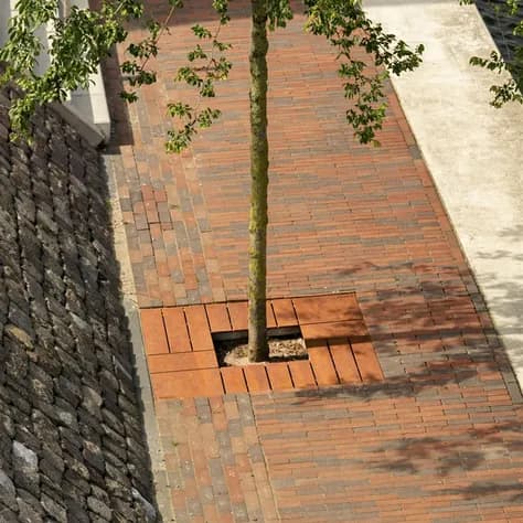 Fondation de la grille d'arbre Acier corten
