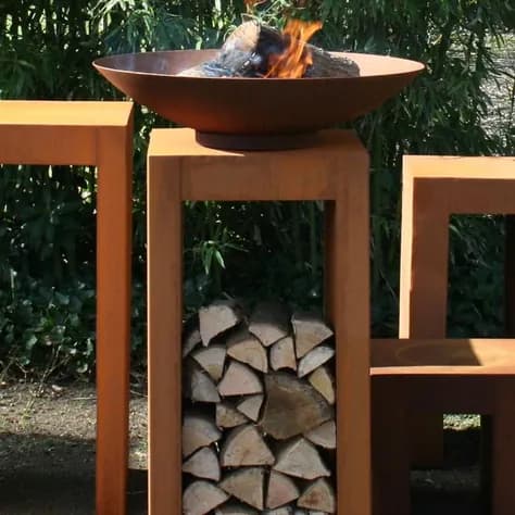 U-Socle Acier corten