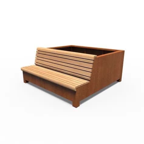AROS avec canapé simple Acier corten